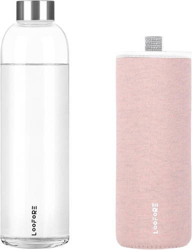Glass water bottle 1000ml - 1l,