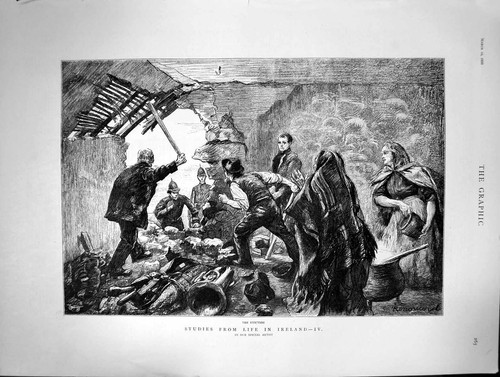 Old antique print 1888 - antique,