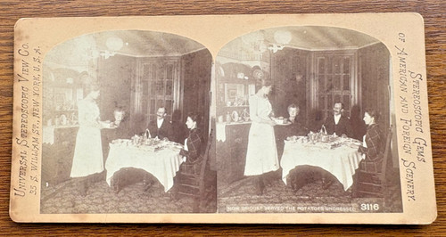 Antique stereoview card - antique,