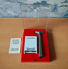 Wilkinson Sword Bonded Shaving System Handle, Blade Holder (Empty) & Case 1970s