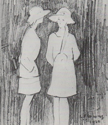Lowry pencil drawing from his - drawing,