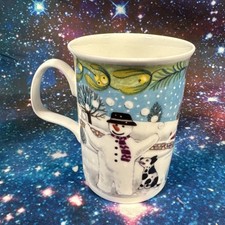Roy Kirkham England Fine Bone China Mug Cup Christmas Snowman Festive 2000