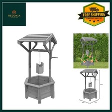 Charming Wooden Wishing Well