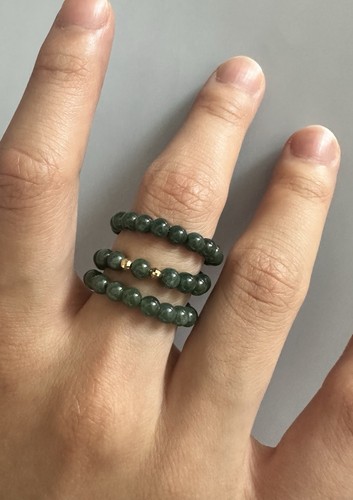 Jade ring stretchable - jade, with