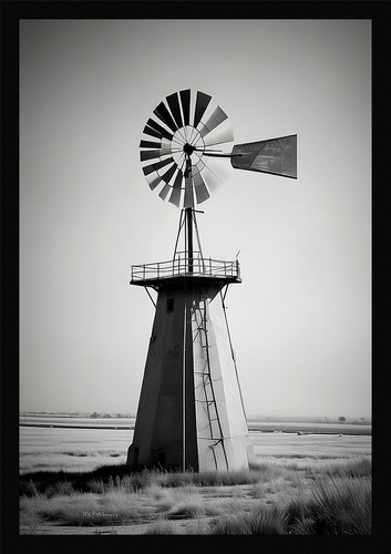 Soft windmill framed wall art - framed,