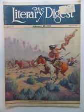 Antique 1931 Literary Digest Native American Cover Sanka Dodge Car Cigarette Ads