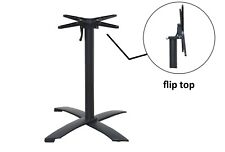 black premium aluminium flip top table base dining restaurant cafe pub folding