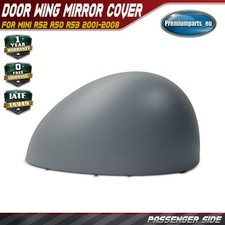 Passenger Side Door Wing Mirror Cover Cap Primed for Mini R52 R50 R53 2001-2008