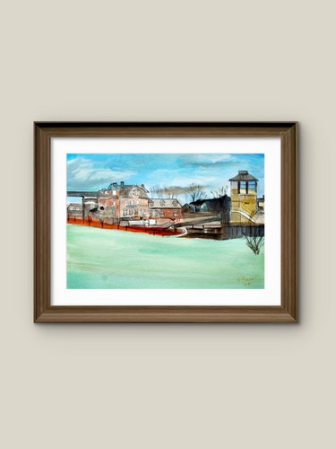 Oulton broad painting original - oulton,