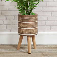 Planter Brown Fibre Clay