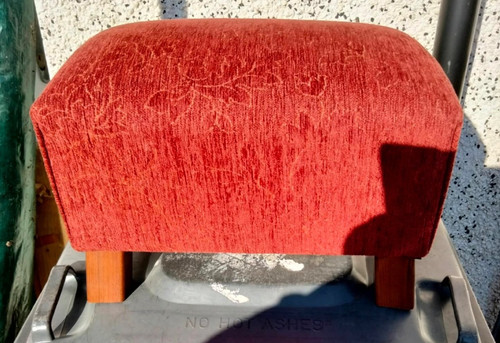 Small fabric footstool with - , 4