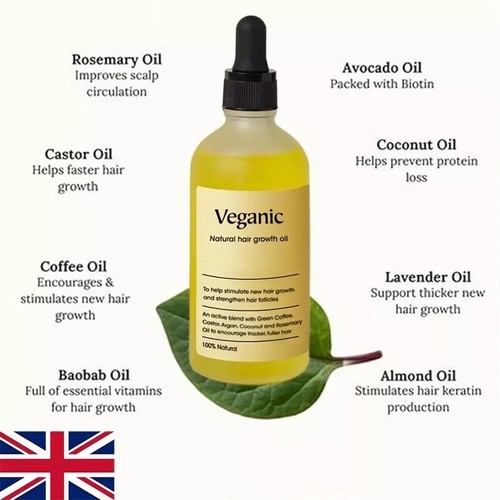 Veganic hair growth oil - veganic, 60ml