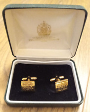 Toye Kenning & Spencer Ltd Gold Coloured Cufflinks Cuff Links Coat of Arms Boxed