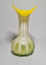 Vintage Yellow White Murano