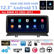 12.3'' Android 13 4GB 64GB Car Stereo Radio GPS Navigation For BMW X3 E83 03-12