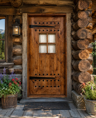 Reclaimed lumber door - lumber,