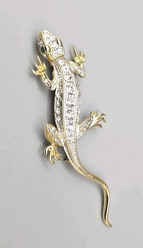 Vintage gold toned lizard - vintage,