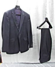 T.M. LEWIN NAVY SHARKSKIN -