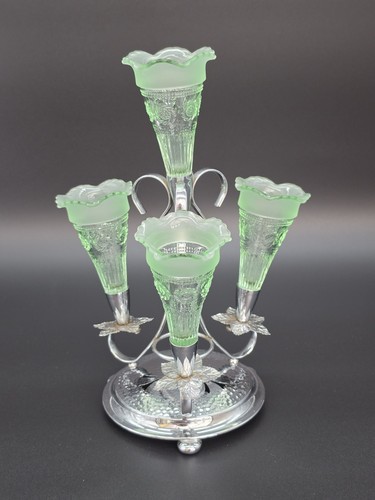 Vintage chrome table epergne - chrome,