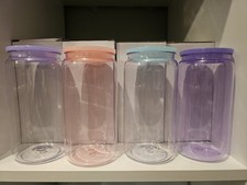 4 coloured libby cans  Water