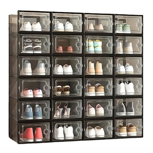 Stackable shoe storage boxes - stackable,