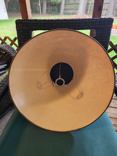 Vintage fiberglass lamp - , shade