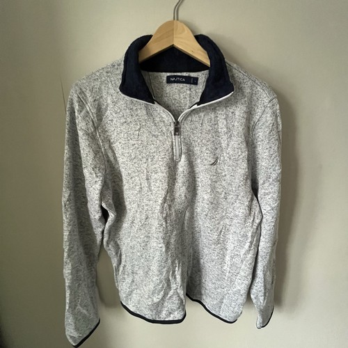 Nautica grey navy half zip - nautica, &