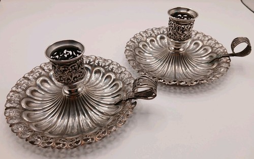 Pair solid 800 silver - of,