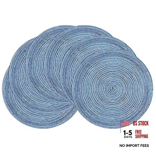 Round braided placemats set - set, of