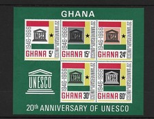 1966 Ghana: UNESCO Minisheet SG MS440  Unmounted Mint MNH