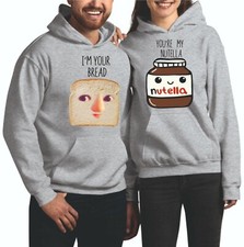 i am your bread,  nutella, Chocolate  FUNNY COUPLE VALENTINE HOODIE, UNISEX Gift