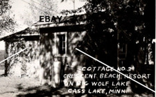 C 1950-Now RPPC Postcard Cottage No 3 Crescent Beach Resort Big Wolf Lake MN BW