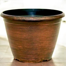 Large bronze effect planter - large,
