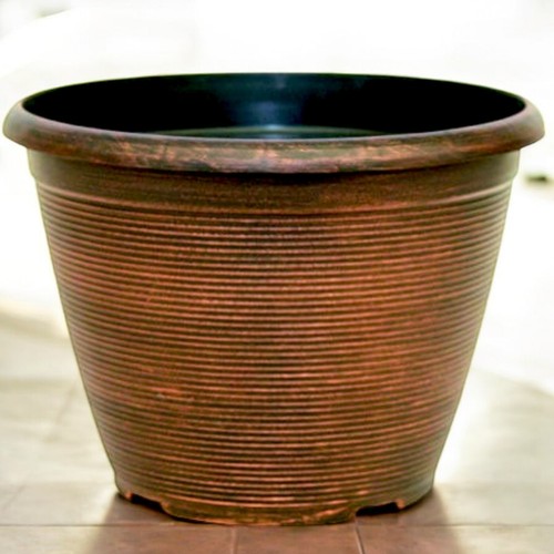 Large bronze effect planter - large,