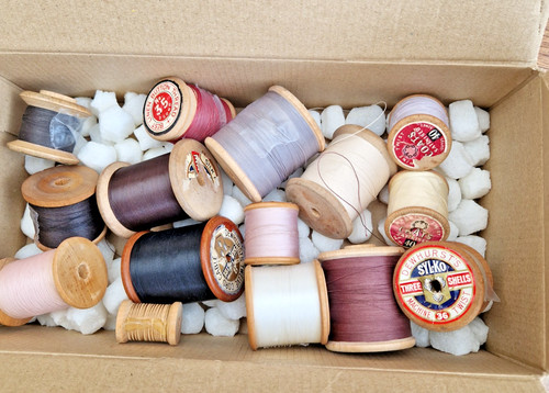 Vintage sewing button threads - sewing,