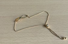 925 Silver / Gold Overlay Paw Print Design Infinity Bracelet/ Gemporia/ Slider 