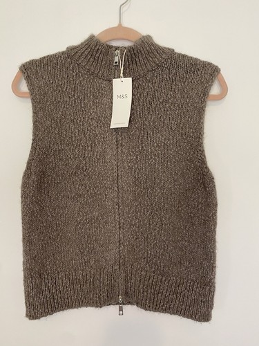 Sleeveless zip up - m&s,