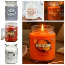 Wickford & Co 18oz large fragranced candle 95hrs burn time glass jar