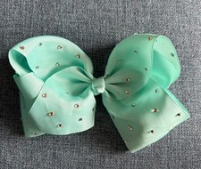 Jojo Siva Diamond Mint Light Green Hair Accessories Bow Large