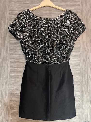 Sequin black and gold - black,