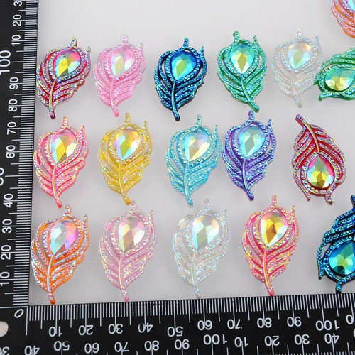 Peacock feather resin - 10, x
