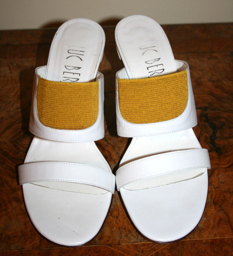 Luc berjen white mules - white, size