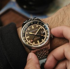 Spinnaker Men's 42mm Bradner GMT Automatic Watch,Solid Stainless Steel Bracelet