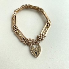 Antique 9ct Gatelink Heart