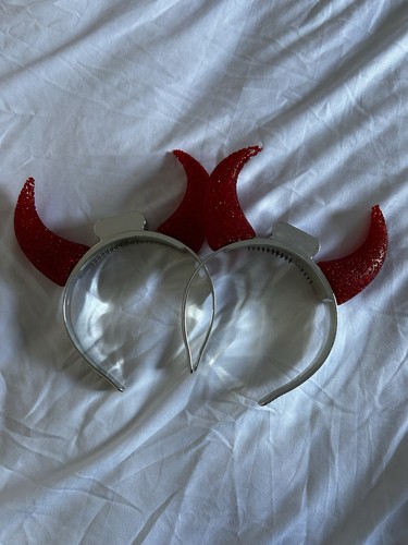 Light devil horn headband - light,