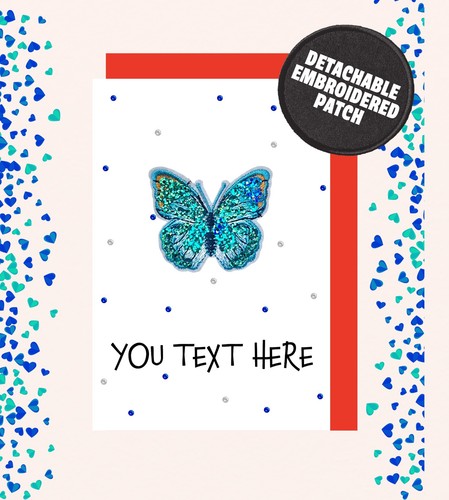 Personalised blue butterfly - personalised,