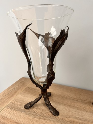 Antique pair vases with - antique, of