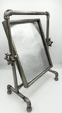 Large Metal Adjustable Pipe Work Style Free Standing Mirror Homeware 14” x 10”