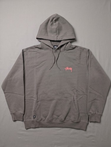 Stussy grey lion hoodie - stussy,