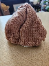 Hand knitted teddy bear - knitted,